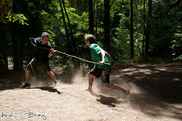 Alex and Ugo play fighting at camp Alex and Ugo play fighting at camp