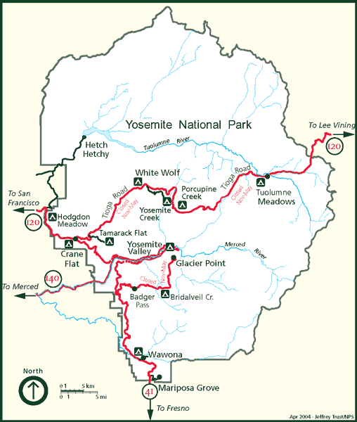 Yosemite Map