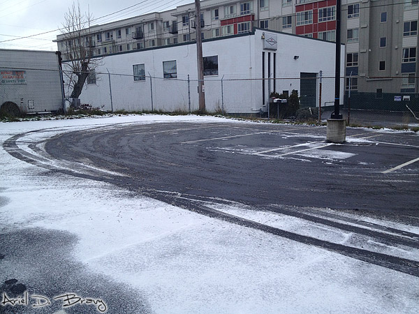 Remnants of my testing different cars' snow traction Remnants of my testing different cars' snow traction